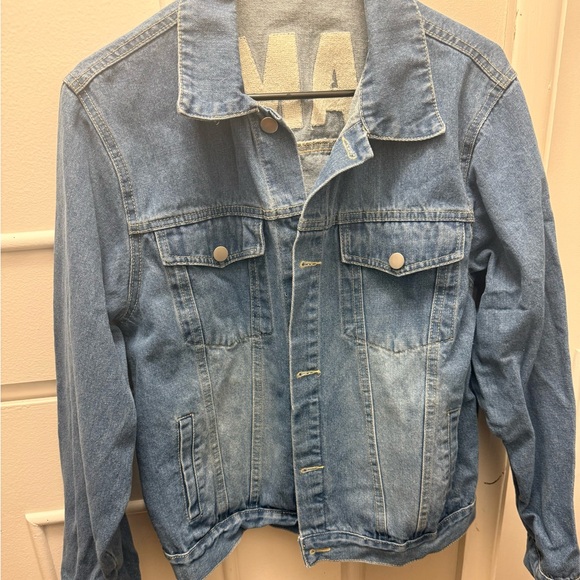 Mama & Mini Matching Denim Jackets Sherpa Lettering Mommy and Me - Picture 4 of 5